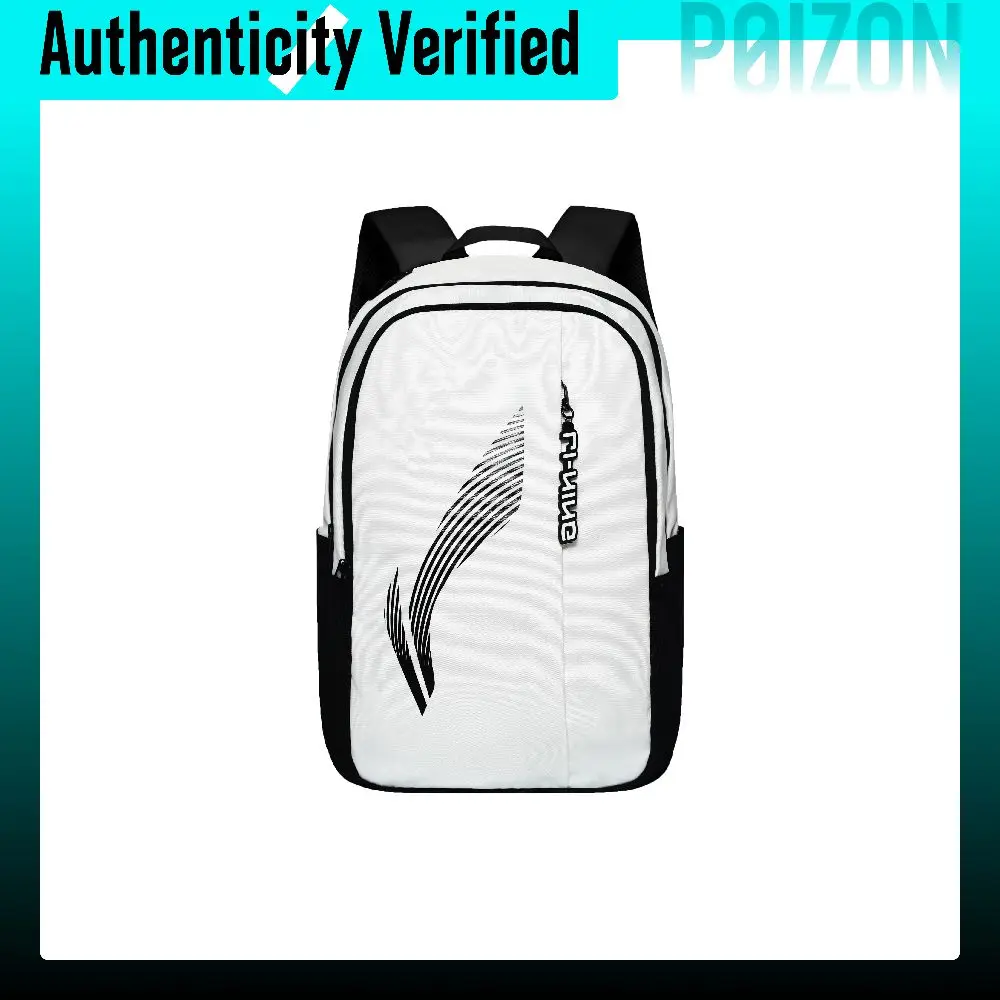 Li Ning Polyester Backpack Unisex White & Black ABSW445-11