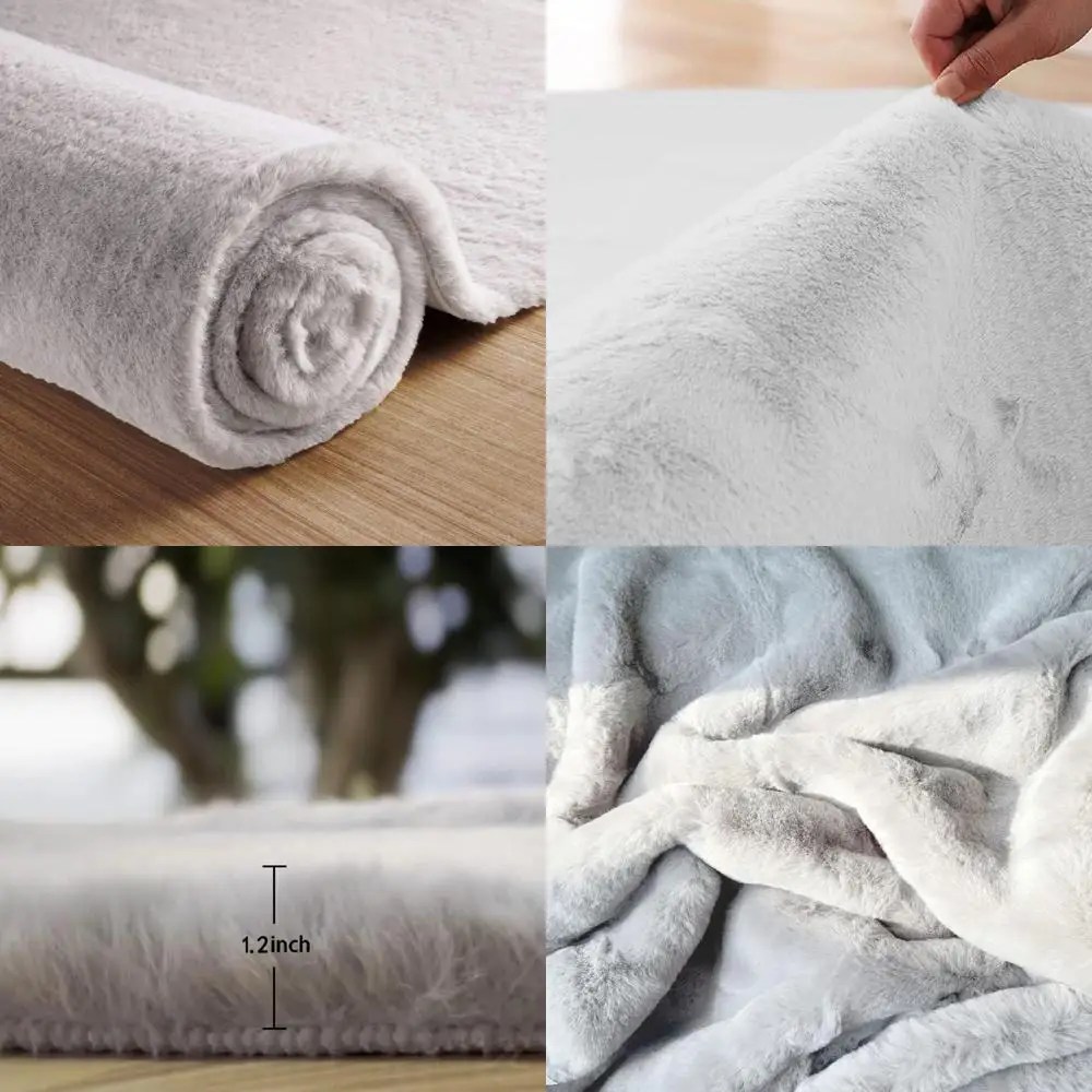 

Soft Sheepskin Area Rugs for Hallways, Living Rooms, Teen & Nursery Rooms - Washable and Durable