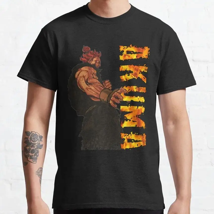 

Goki_Akuma Master of the Dark Haddo Street Fighter Retro Combat Gift t shirt Arcade game Graphic Tee Y2K Clothes Large size Tops