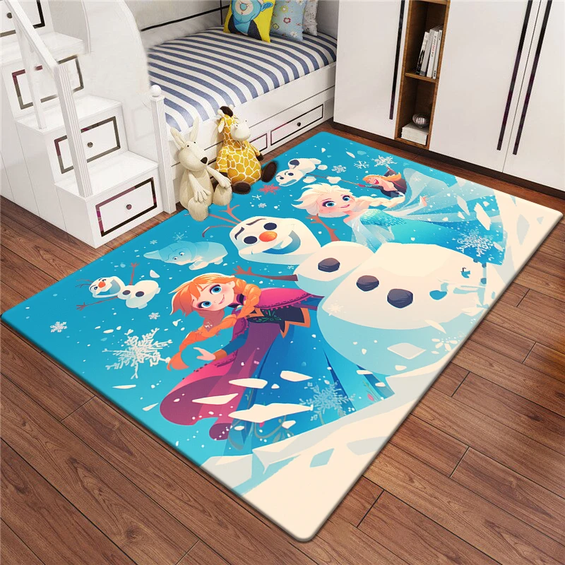 Frozen Elsa Princess HD Printing Carpet.Living Room,Bedroom,Decoration,Picnic,Camp,Kitchen,Crawling Mat.bathroom Door Rug