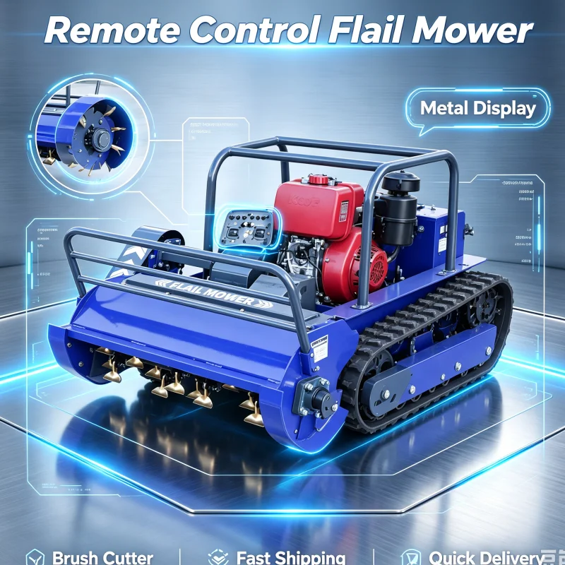 Customized Budget Friendly Remote Control Lawn Mower Self Propelled All Terrain Hammer Blade Design Labor Saving For Courtyard