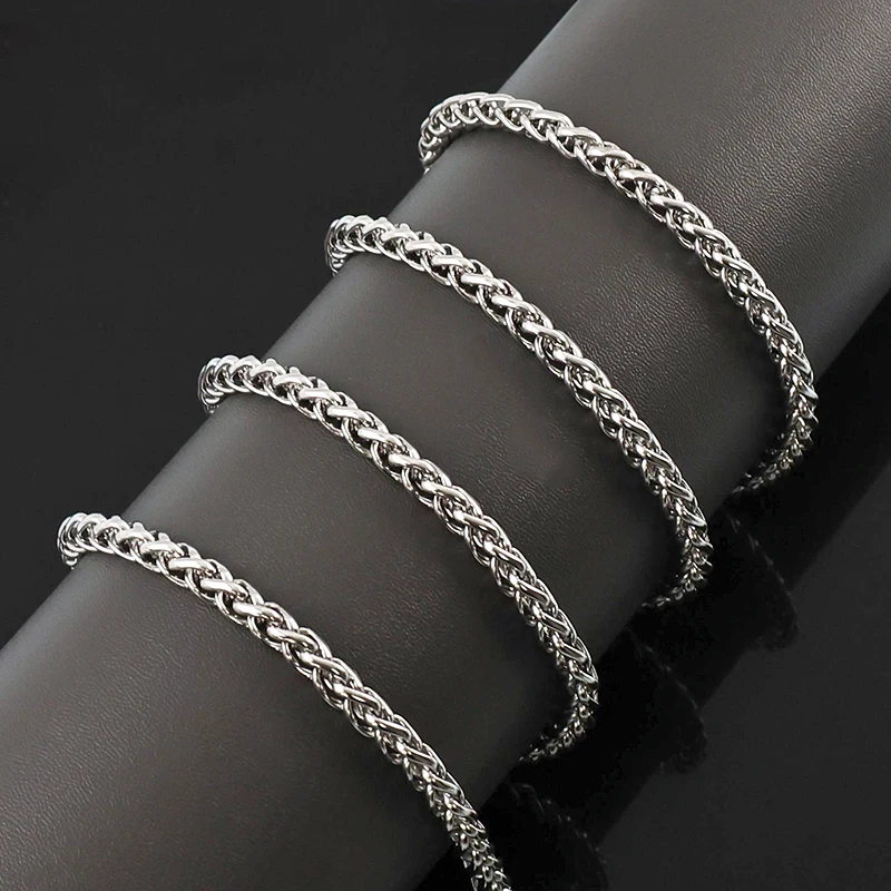 

50/100cm Stainless Steel Metal Chain Handbag Chain Trousers Jeans Decor Hanger Strap Wallet Replace Straps DIY Bag Accessories