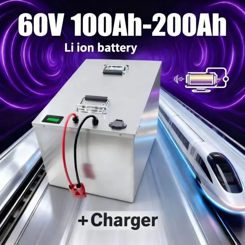 

Litio High Capacity 60V Battery 100Ah 120Ah 150Ah 200Ah with BMS Bluetooth 17S for Off-Road Vehicles up to 12000W Power