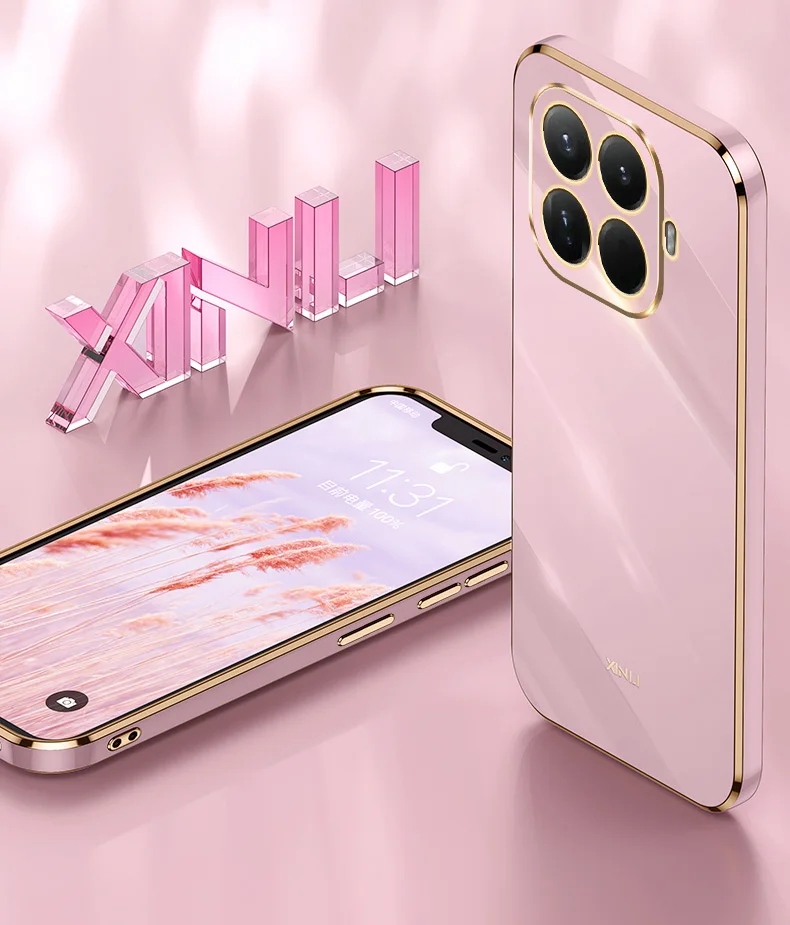15T Luxuriöse Galvanisierte Weiche Silikonhülle für Xiaomi 15T 17T Pro Candy Kameraschutz TPU Stoßfänger Rückseite für Xiaomi Mi15Tpro – Detail 6