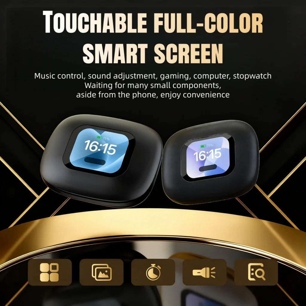 شاشة عرض LED سماعات أذن لغة في الوقت الحقيقي مترجم سماعة لاسلكية تعمل بالبلوتوث إلغاء الضوضاء سماعات محمولة سماعات OWS