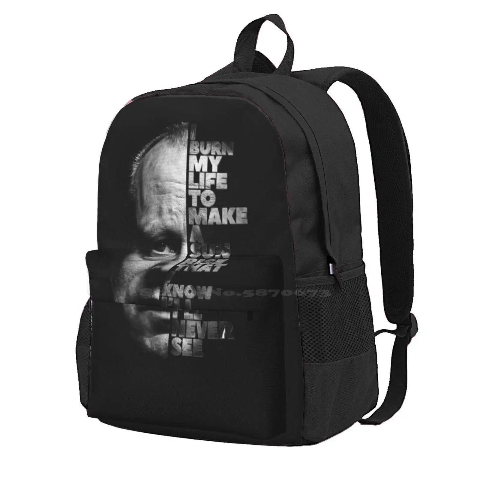 

I Burn My Life To Make A Sunrise That I Know I'Ll Never See Text Portrait - Luthen Rael Hot Sale Schoolbag Backpack Fashion