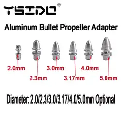 5Pcs YSIDO RC Propeller Adapter 2mm 2.3mm 3mm 3.17mm 4mm 5mm RC Aluminum Bullet Holder for Airplane Brushless Motor Prop