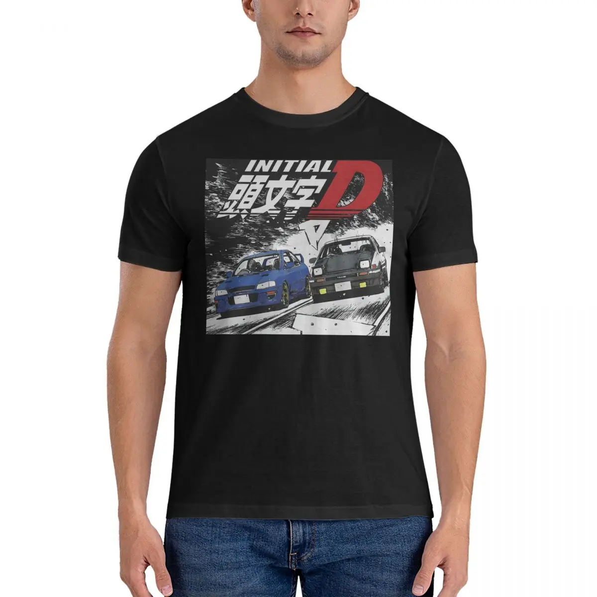 Spaß Männer T-Shirt i-Initiale d lustige T-Shirt Kurzarm Rundhals-T-Shirts reine Baumwolle Erwachsenen Kleidung