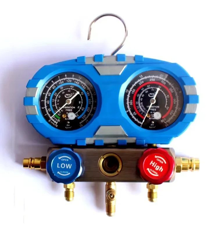 Digital AC r134a r410 Manifold Gauge Set DY517 with Refrigerant Charging Hose Fluoride Tools for Tool Sets