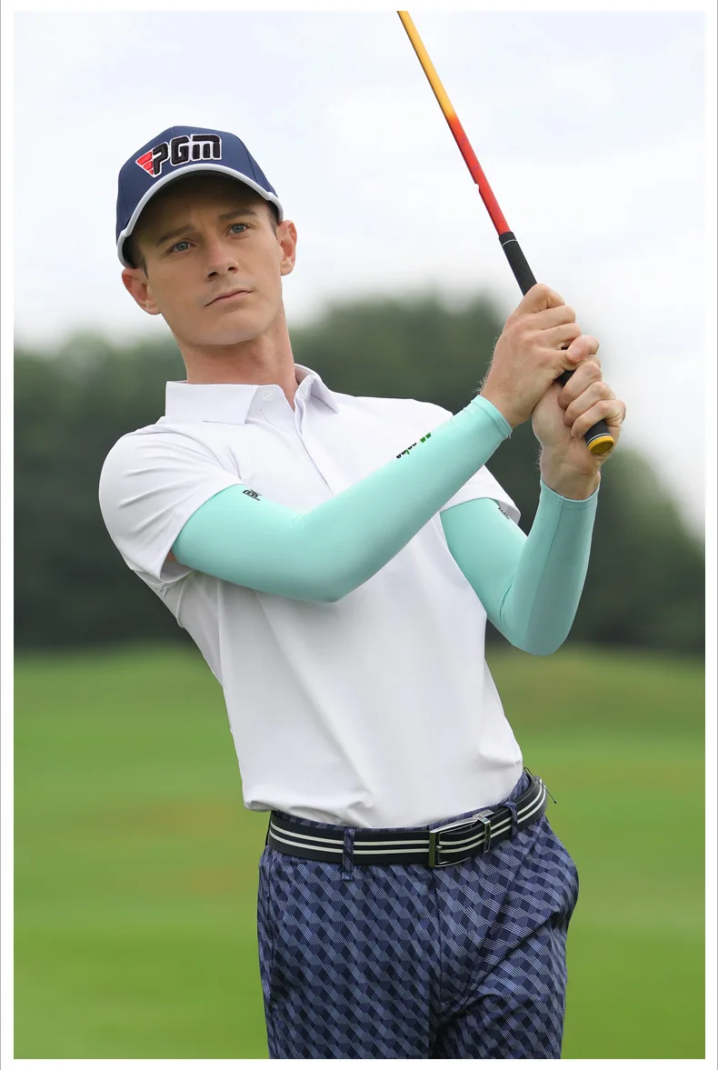 PGM Golf Arm Sunscreen Sleeves, Ice Silk, Breathable, Quick Dry, Running Sportswear, Sun UV Protection, Long Arm Cover, Cycling