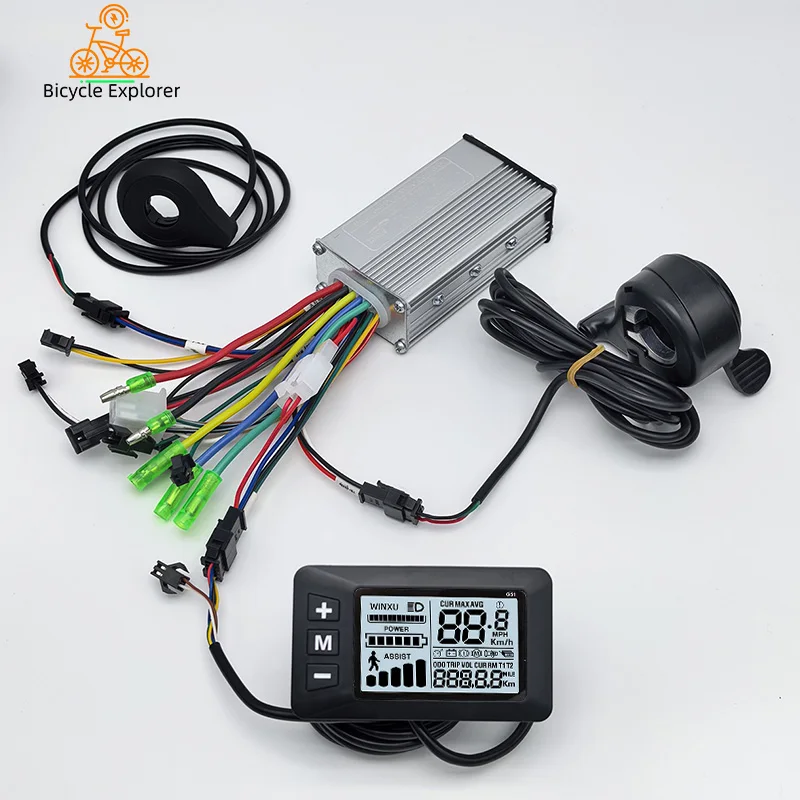 

E-bike 250W 350W Brushless Motor Controller 24V 36V 48V Universal G51 LCD Display Kit for Electric Mountain Bike Scooter Repair