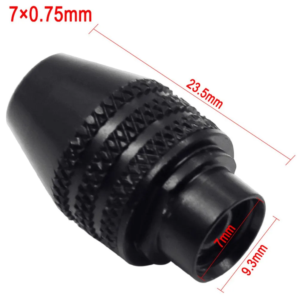 0.3-3.4mm Mini wielofunkcyjny Multi M7/M8 bezkluczykowy uchwyt wiertarski do narzędzi obrotowych M8X0.75 szybka wymiana trój szczękowy uchwyt wiertarski