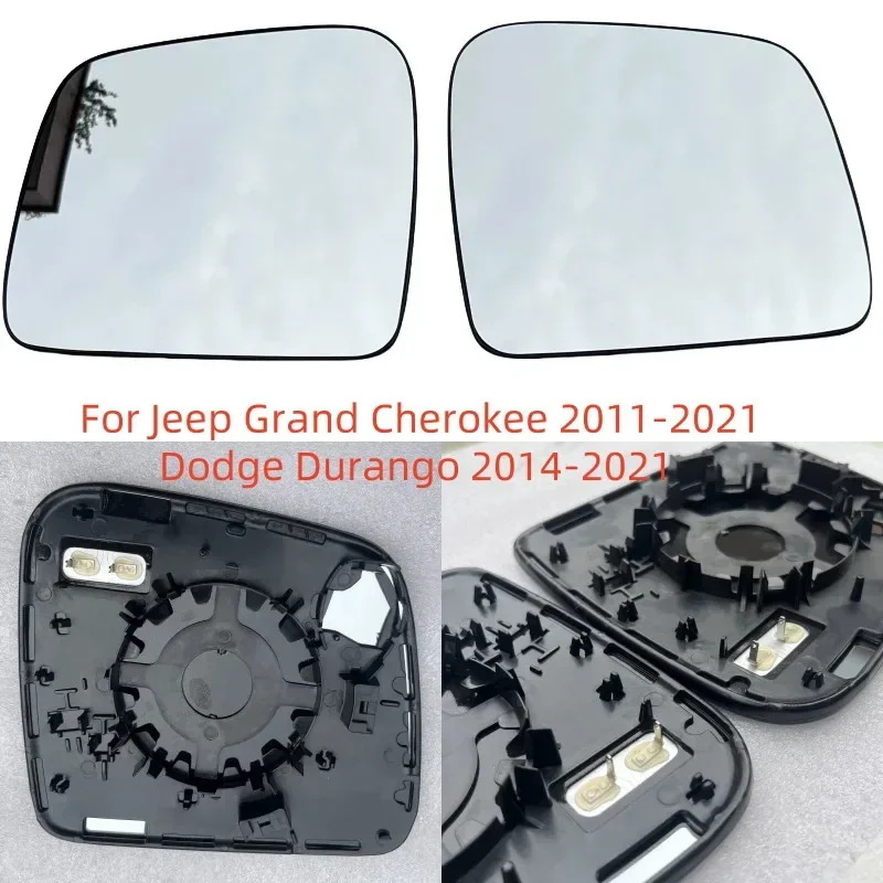 Heated Side Rearview Mirror Glass Fit for Jeep Grand Cherokee 2011-2021 & Dodge Durango 2014-2021