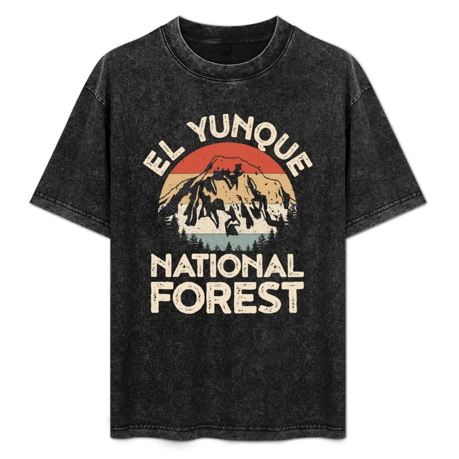 Camiseta Vintage Retro El Yunque National Forest Puerto Rico, camiseta transpirable para entrenamiento físico