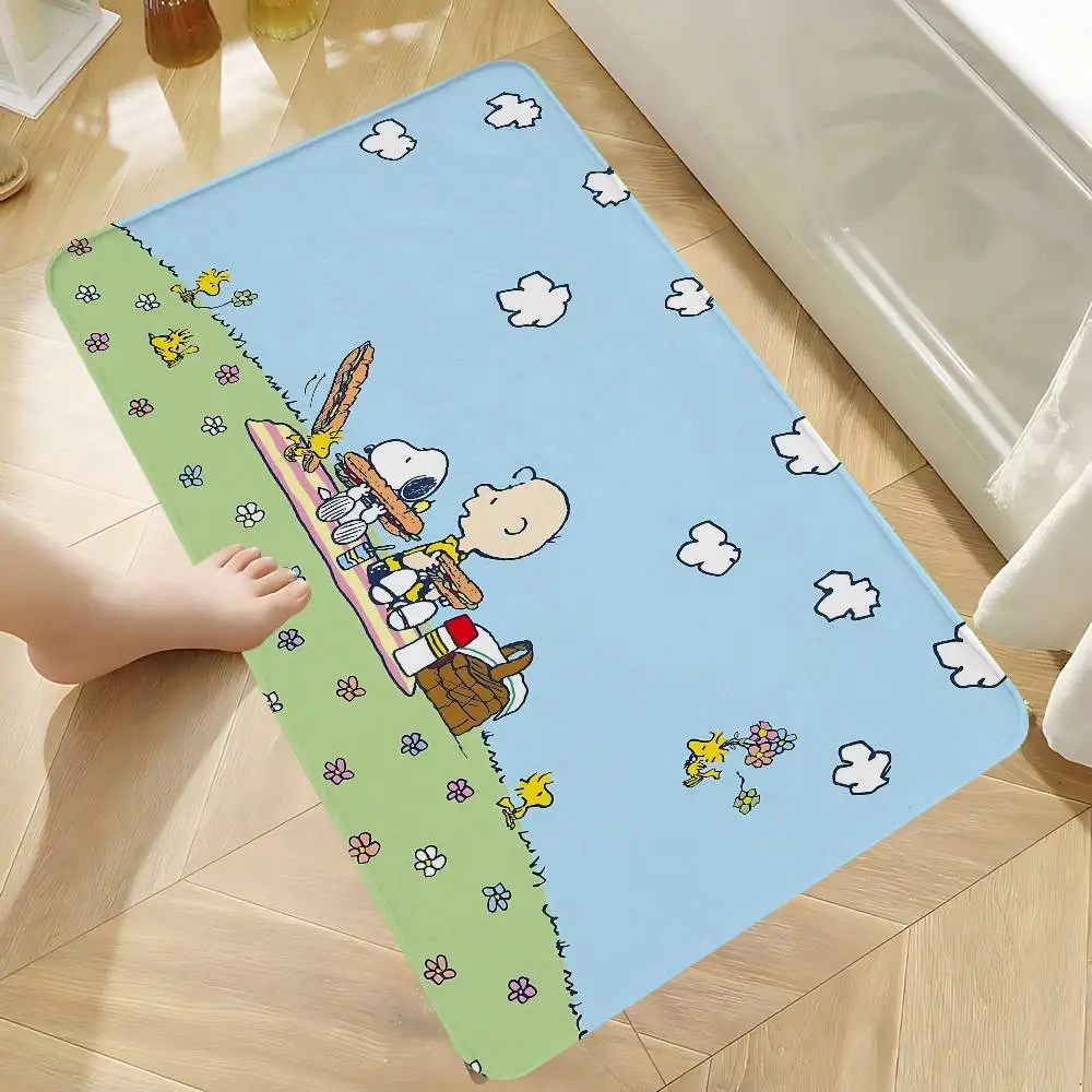 Cartoon S-SnoopyS Carpet For Living Room Sofa Decor Modern Rug Floor Mat For Men Bedroom Durable Area Rugs view 6