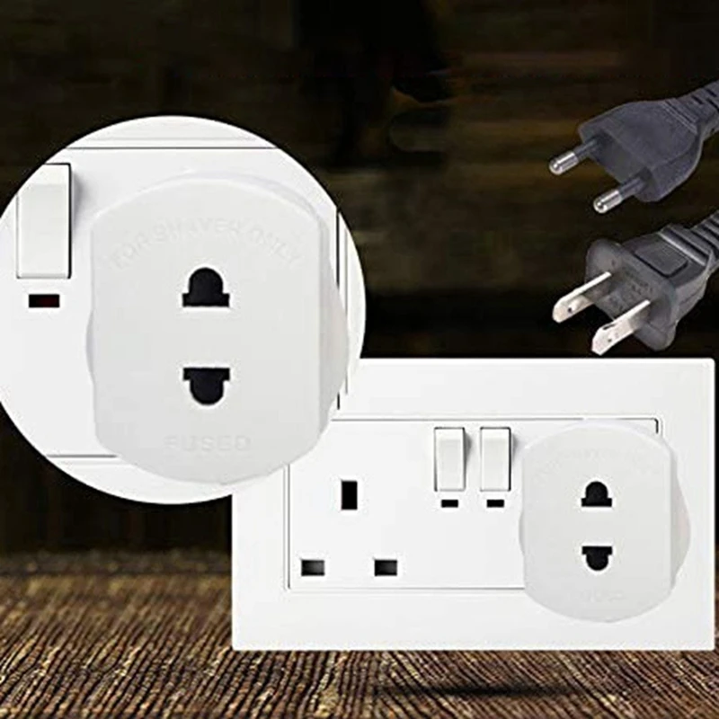 ماكينة حلاقة كهربائية في المملكة المتحدة ، قابس فرشاة الأسنان ، محول المقبس ، للخدمة الشاقة ، 1 أ ، 2 إلى 3 دبوس ، 10 عبوة