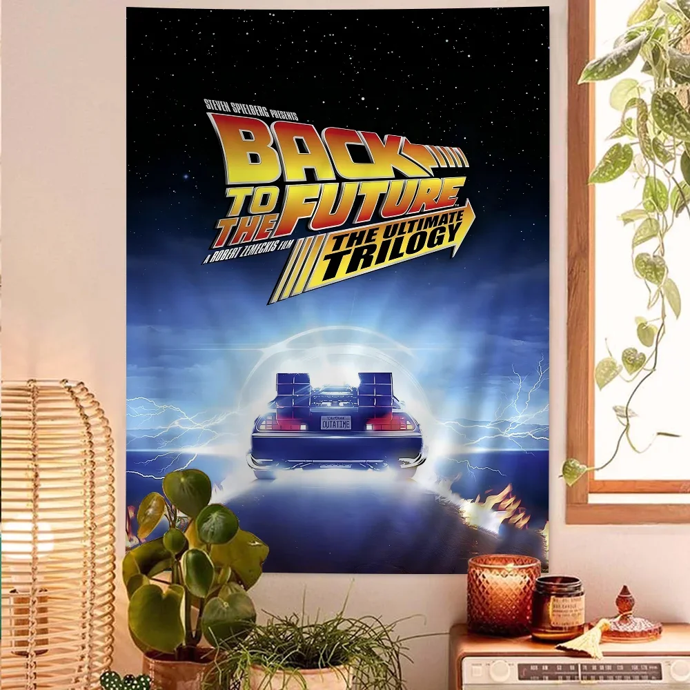 Movie Back To The Future Trilogy Anime Tapestry Hanging Tarot Hippie Wall Rugs Dorm Home Decor