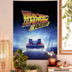 Movie Back To The Future Trilogy Anime Tapestry Hanging Tarot Hippie Wall Rugs Dorm Home Decor