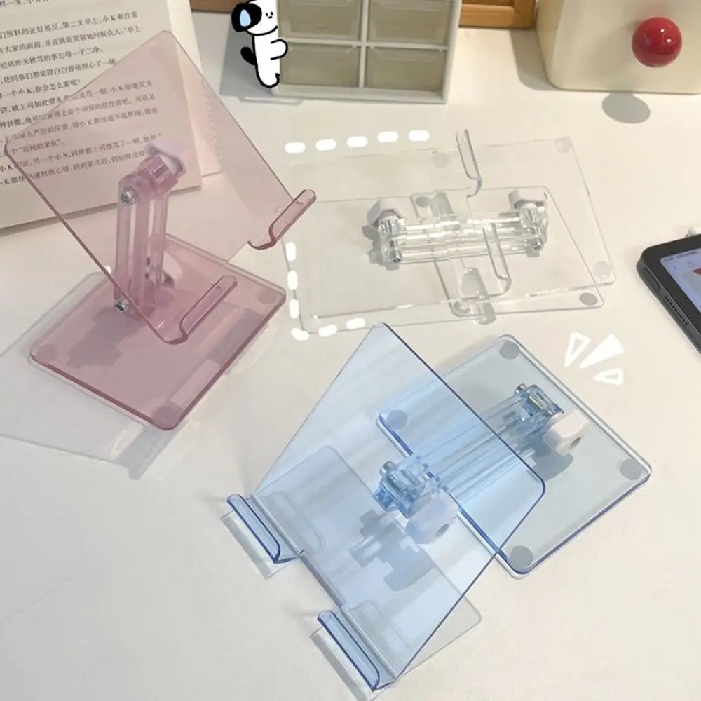 حامل لوحي أكريليك مريح قابل للتعديل ومضاد للانزلاق وحامل شفاف قوي ومتين ومحمول لدعم الهاتف المحمول