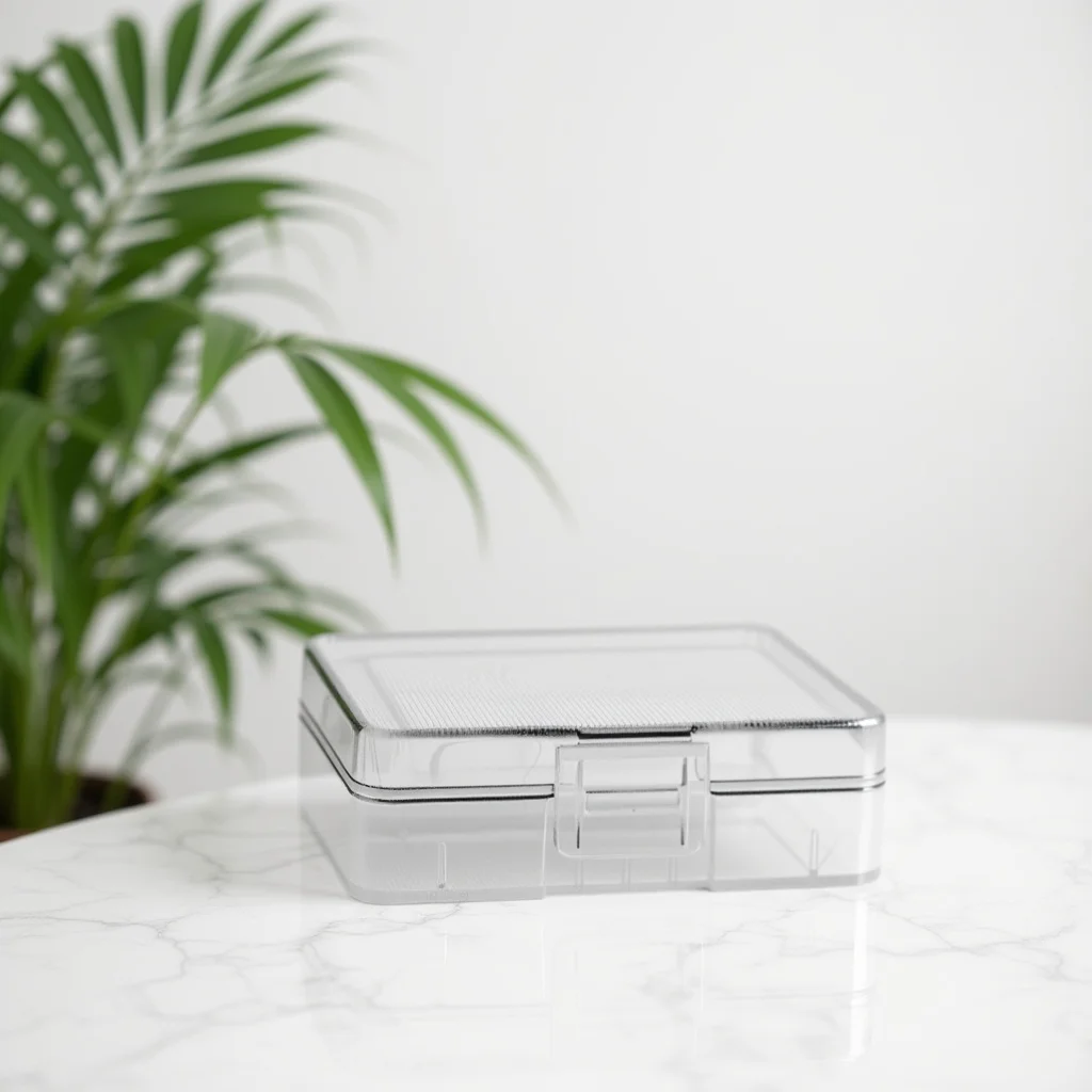 

Transparent Storage Box Plastic Holder Case Small Portable Design for Single 9V Travel Organizer