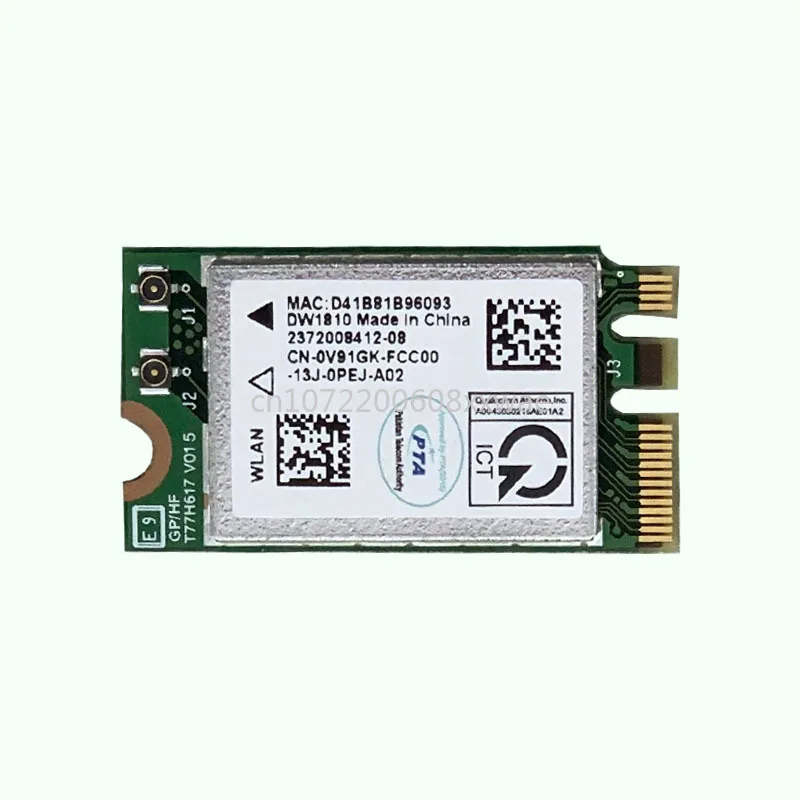 

DW1810 433M двухдиапазонная беспроводная сетевая интерфейсная карта Wi-Fi Bluetooth 4.05.0 QCA9377 QCNFA435