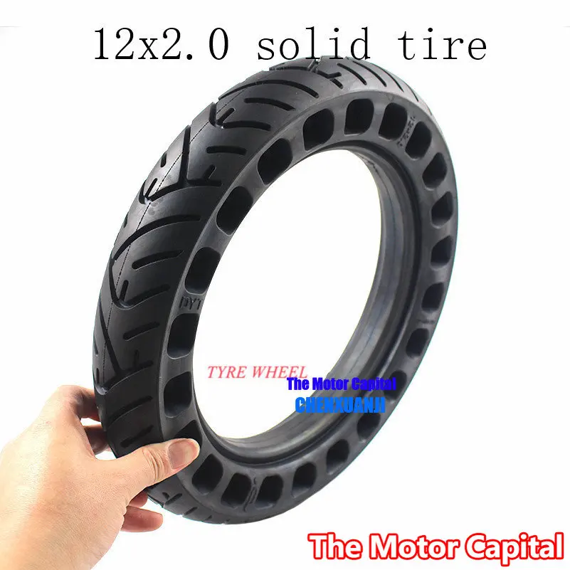 MADE IN CHINA 12x2.0 solid tyre 12x2.125 bike folding electric scooter  tire 12inch Non-inflatable  fits Many  E-bike