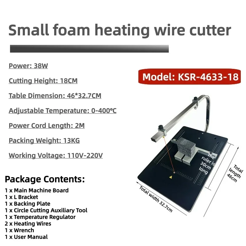 Hot Wire Foam Cutting Machine Desktop Electric Foam Cutter Horizontal Foam Cutting Tool for Styrofoam EPE Pearl Cotton