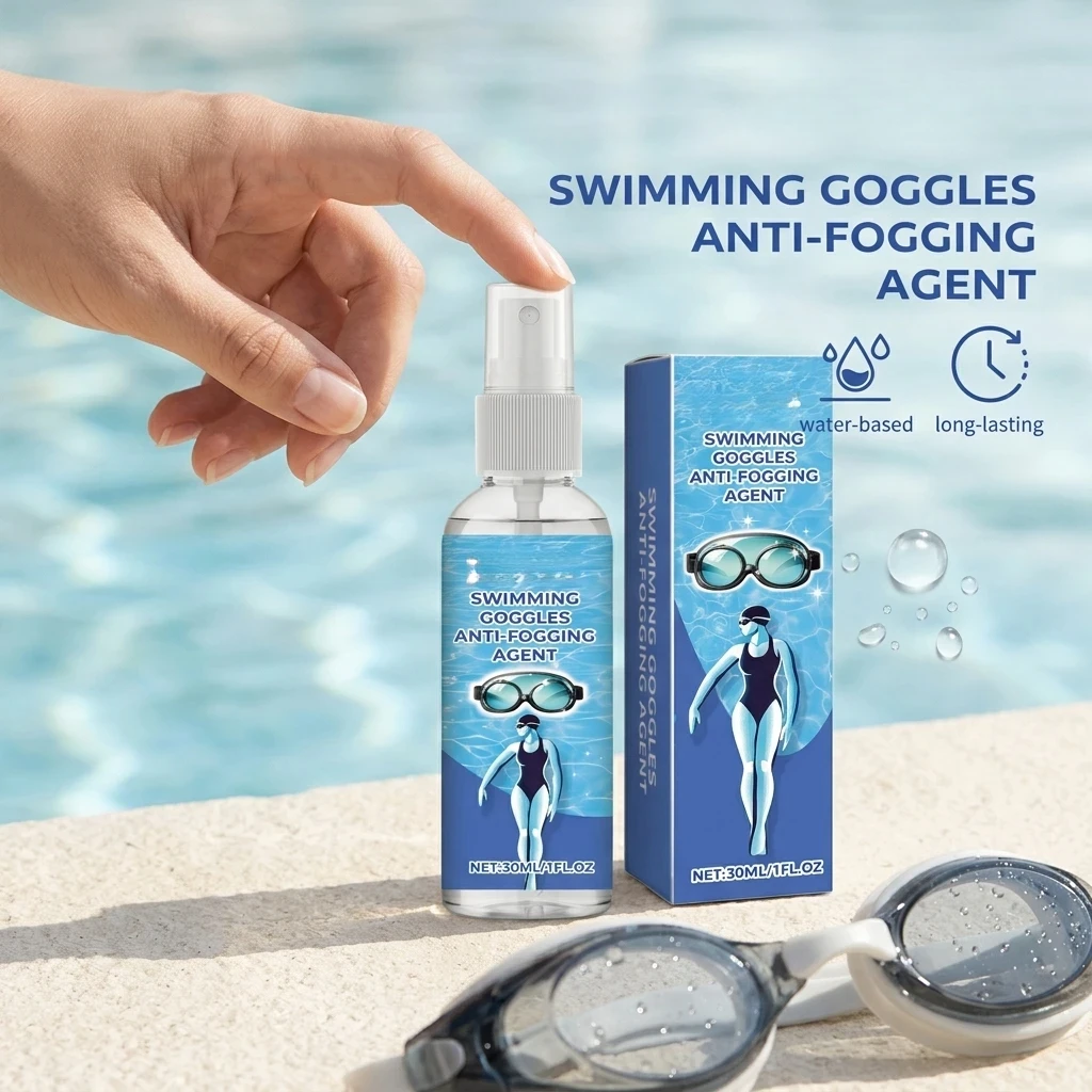 Professionelles Anti-Beschlag-Spray für Brillen und Schwimmbrillen, verhindert das Beschlagen, Linsenreiniger, klare Sicht beim Schwimmen, Tauchen, vielseitig einsetzbar. – Detail 2