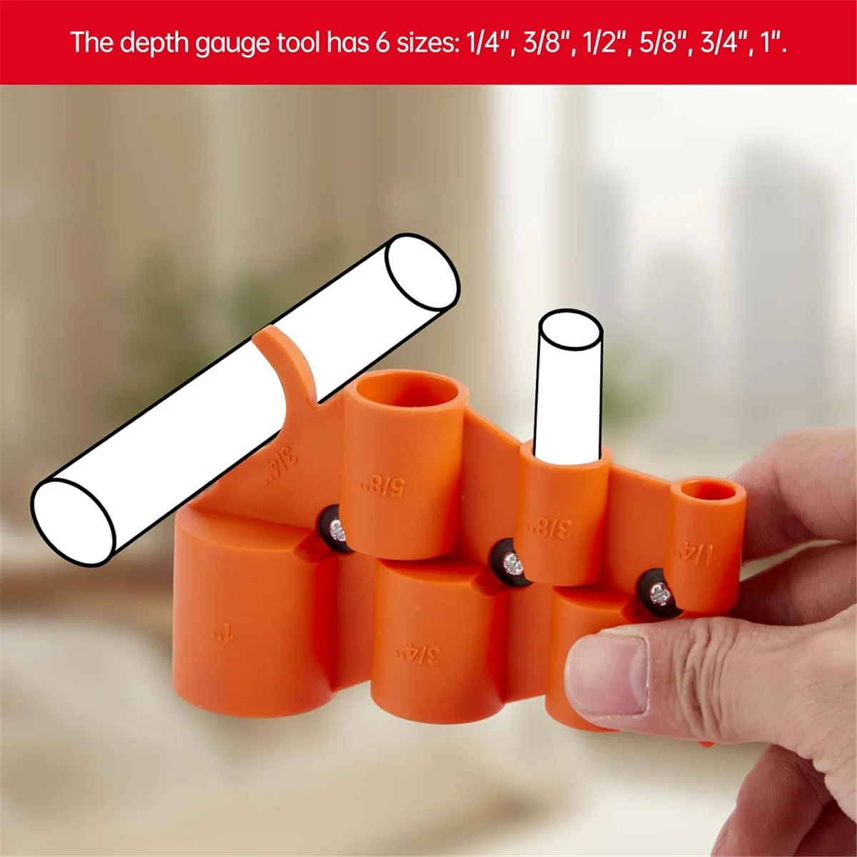 AA25 1/4-1인치 깊이 게이지와 2개의 파이프 디버링 도구 키트, 1/8에서 1-5/8인치 내외부 리머 파이프 튜빙 챔퍼 도구