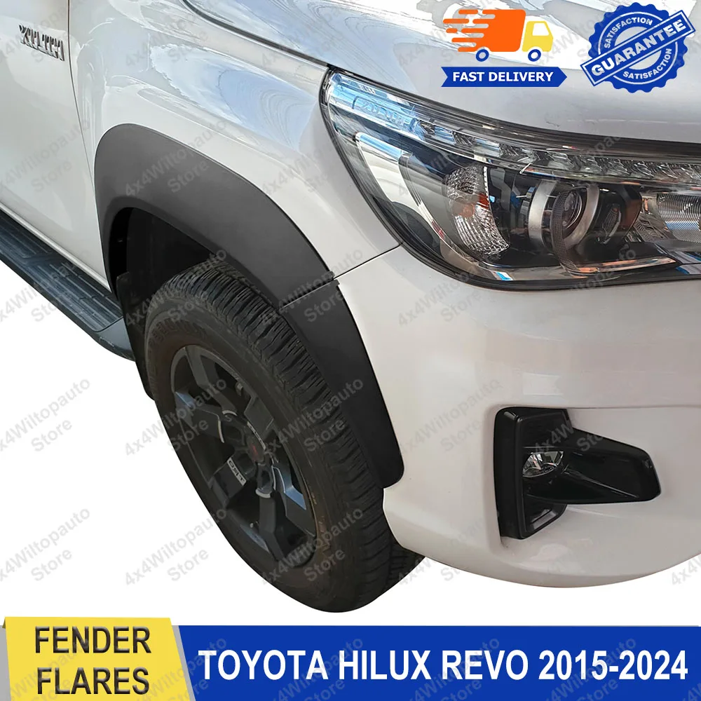 

Fender Flares For Toyota Hilux Revo 2015-2024 SR SR5 ROGUE OEM-Style 4 INCH Wheel Arch Matte Black Mudguards Car Accessories