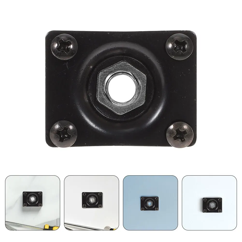 

4Pcs Black Rectangle Guitar Jack Plate Durable Metal Electric Bass Input Socket Guitar Jack Plate Electric Parts