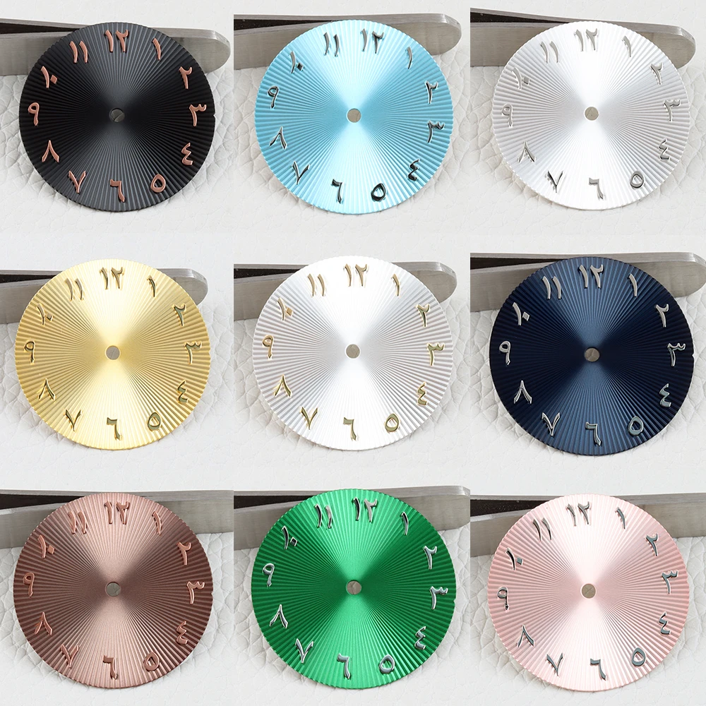 NH35 Dial 28.5mm Arabic Numerals Dial Sunburst Watch Faces NO Date For seiko NH35 NH36 Automatic Movement Watch Accessories