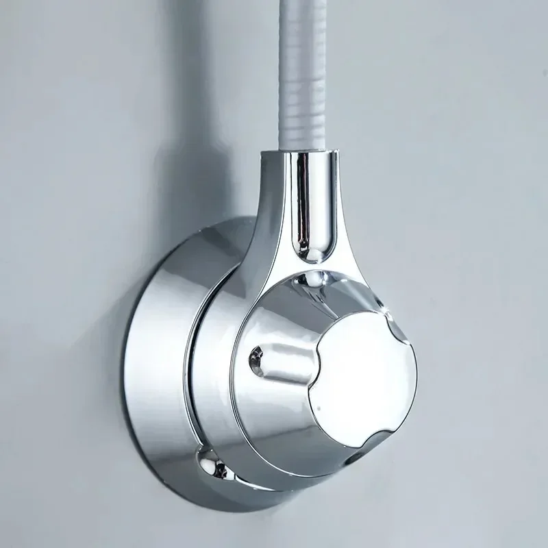 Suction Cup Shower Holder Adjustable Shower Head Holder Nozzle Handheld Holder Punch-Free Multi Angle Rotation Shower Bracket