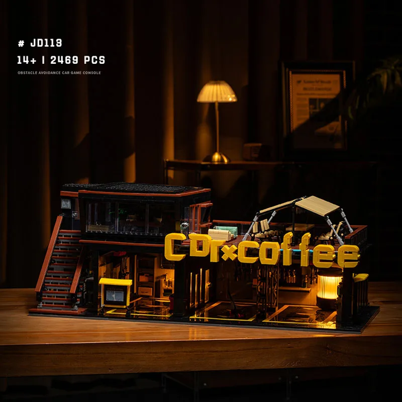 

В НАЛИЧИИ MOC City Coffee Car Repair Club Строительные блоки Модель Сборка кирпичей Строительные игрушки для мальчиков Рождественский подарочный набор