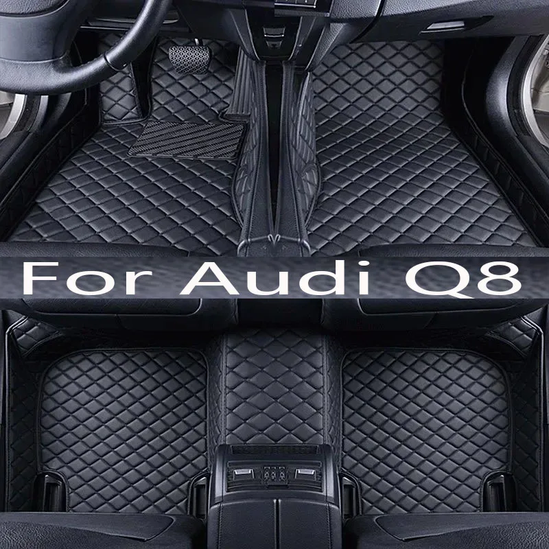 

Car Floor Mats For Audi Q8 2022 2021 2020 2019 Artificial Leather Carpets Cover Custom Styling Interior Accessories Foot Pads