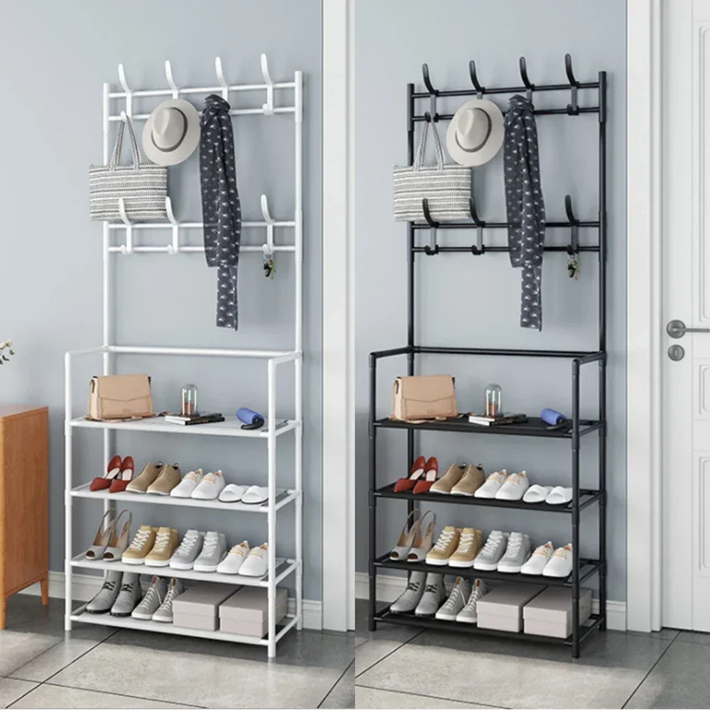 New Floor Shoes and Hat Rack Clothes Rack One Combination of Doorway Living Room Organizer Clothes Bedroom Bag Storage Rack