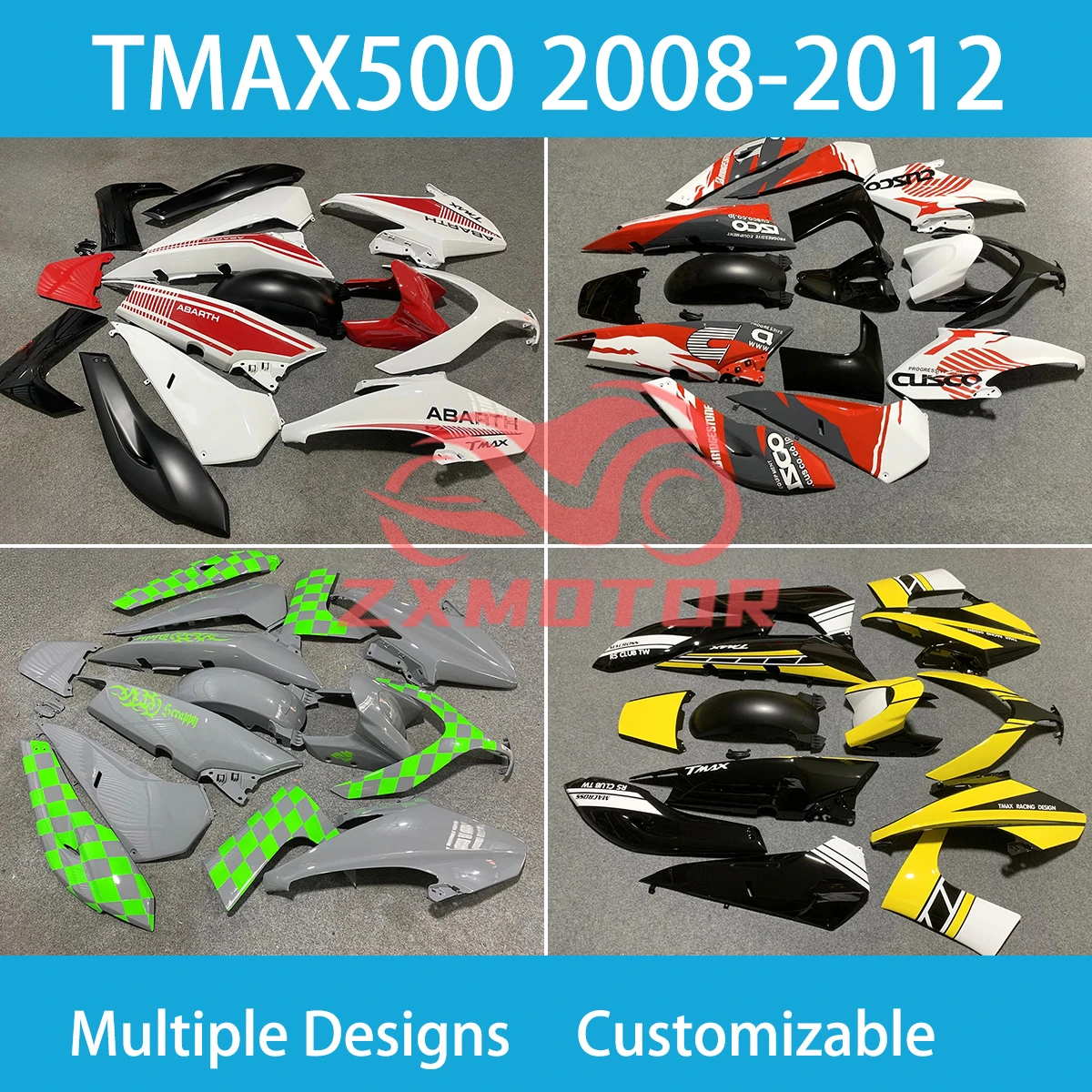 Fairings for YAMAHA TMAX500 2008 2009 2010 2011 2012 Aftermarket Motorcycle ABS Plastic Fairing Kit 08 09 10 11 12