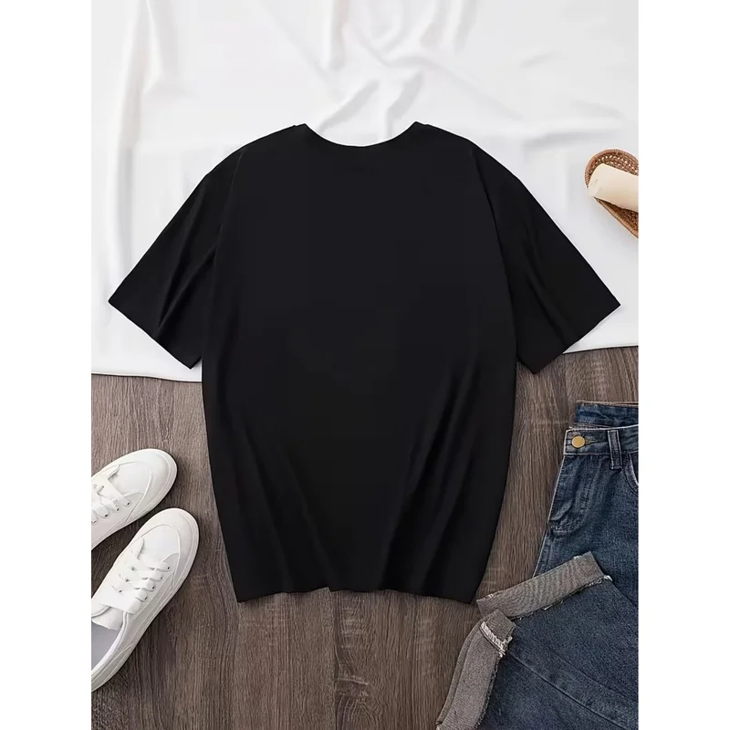 Women Sometimes Sweet Mostly Savage Skull Back Print T‑Shirt Crew Neck Short Sleeve Casual Streetwear Tee Tops