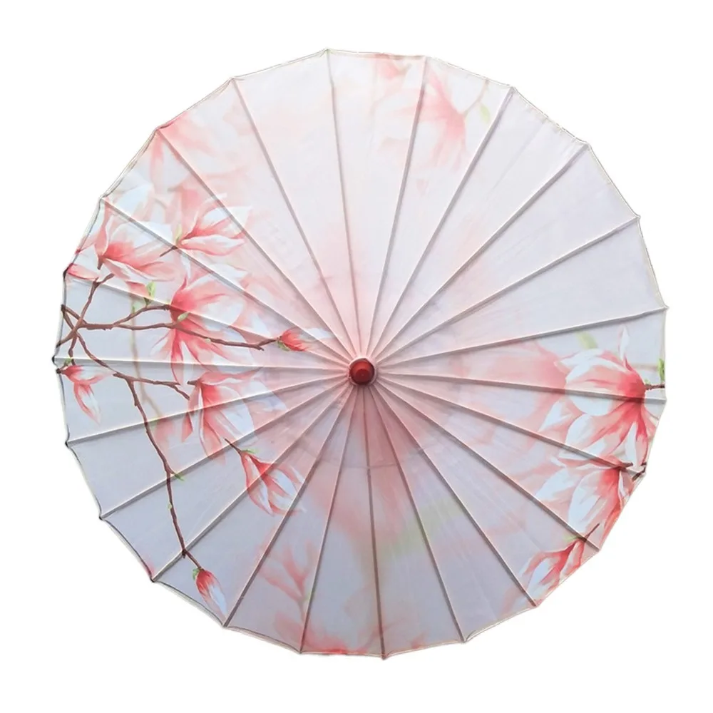 

Handmade Silk Cloth Women Umbrella Waterproof Rain Proof Ancient Dance Umbrella Decorative Flower Oil Paper Umbrella