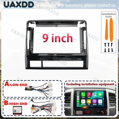 9INCH Fascia Android Radio Dashboard Frame 2Din Car Kit Center Panel Interior Accessories Multimedia For 2005‑2013 Toyota Tacoma