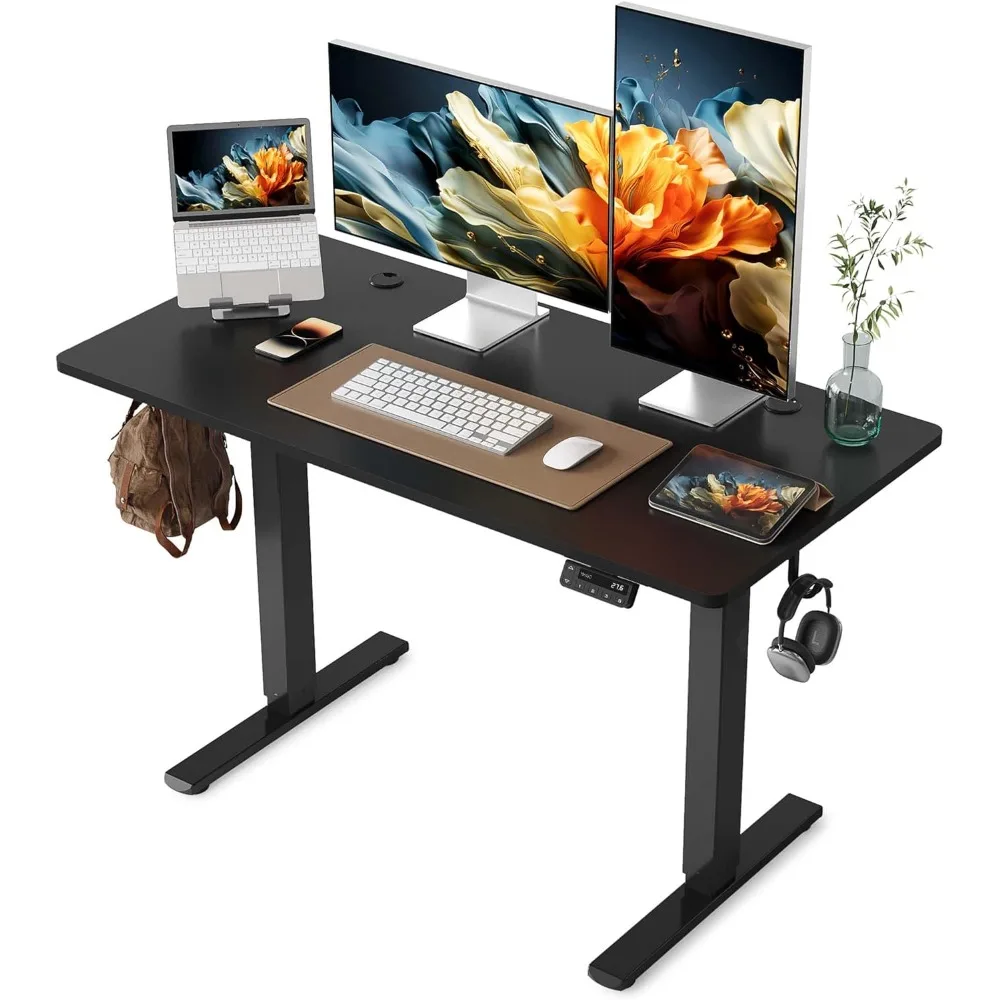 

Electric Standing Desk, 48 x 24 Inches Stand Up Desk with Splice Board, Adjustable Height Desk, Computer Desk for Home Of