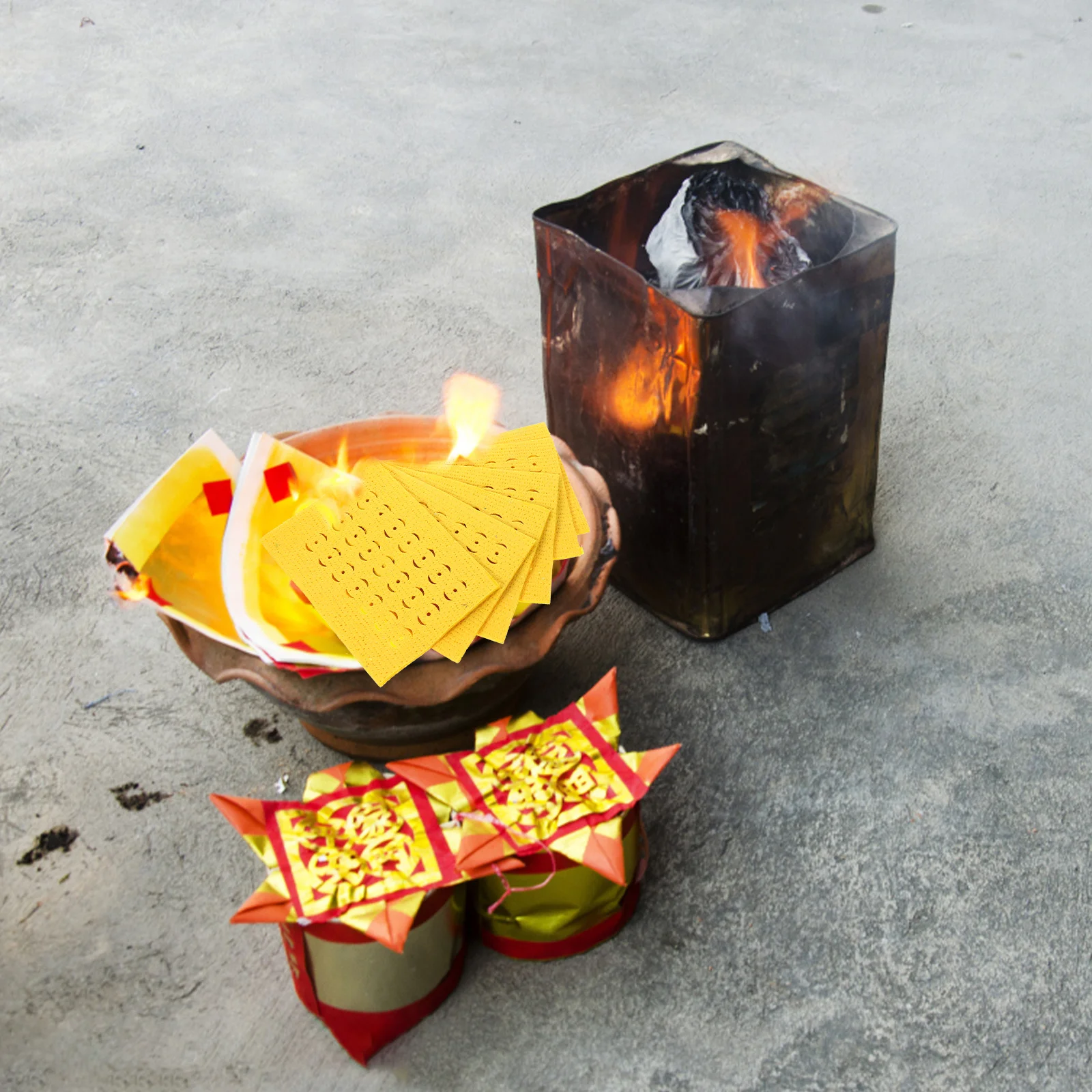 

Ancestral Worship Paper Chinese Offering Incense Yellow Sacrifice Ghost Money For Tomb Sweeping Day Traditional Burning