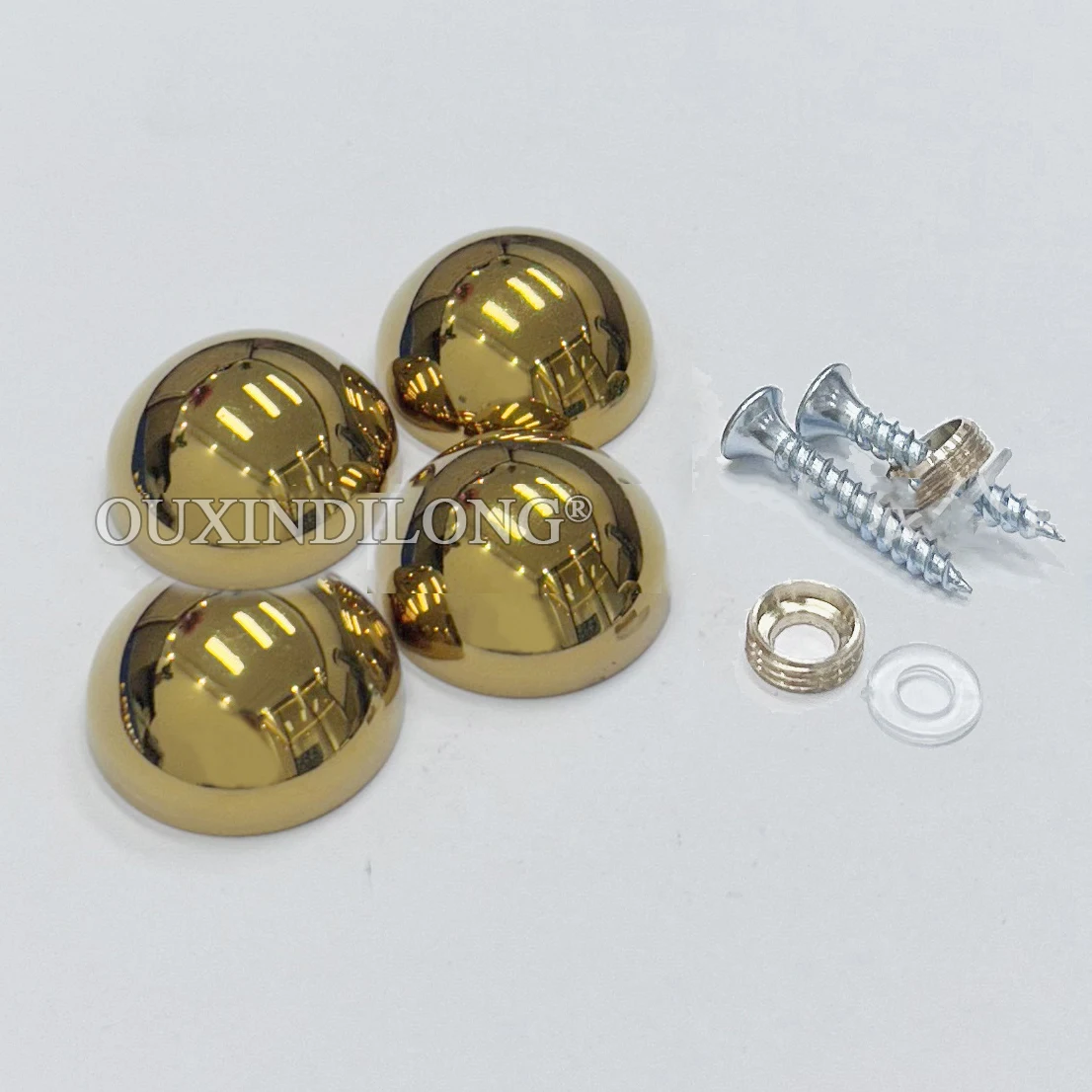 50PCS 304 Stainless Steel Advertising Nails Gold Acrylic Sign Billboad Glass Mirror Nails Screw Villa Gate Door Decorative Caps