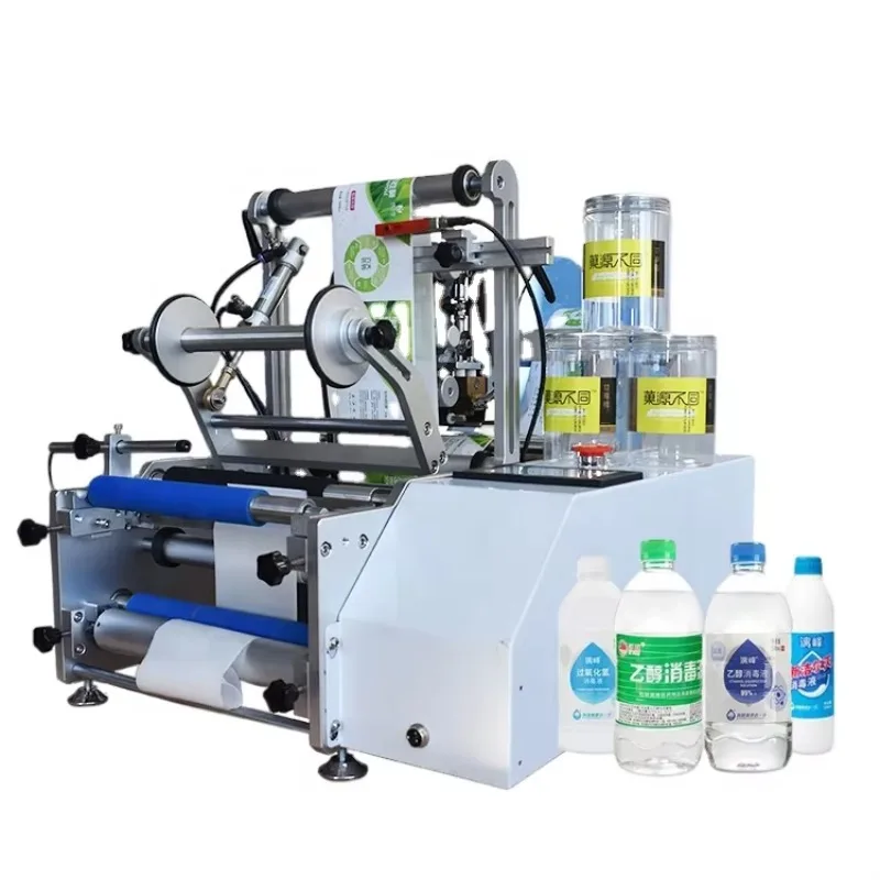

Automatic Cylindrical Battery Label And Packaging Front Back Wine Bottle Labeling Machine Round Water Bottle Labeling Machine