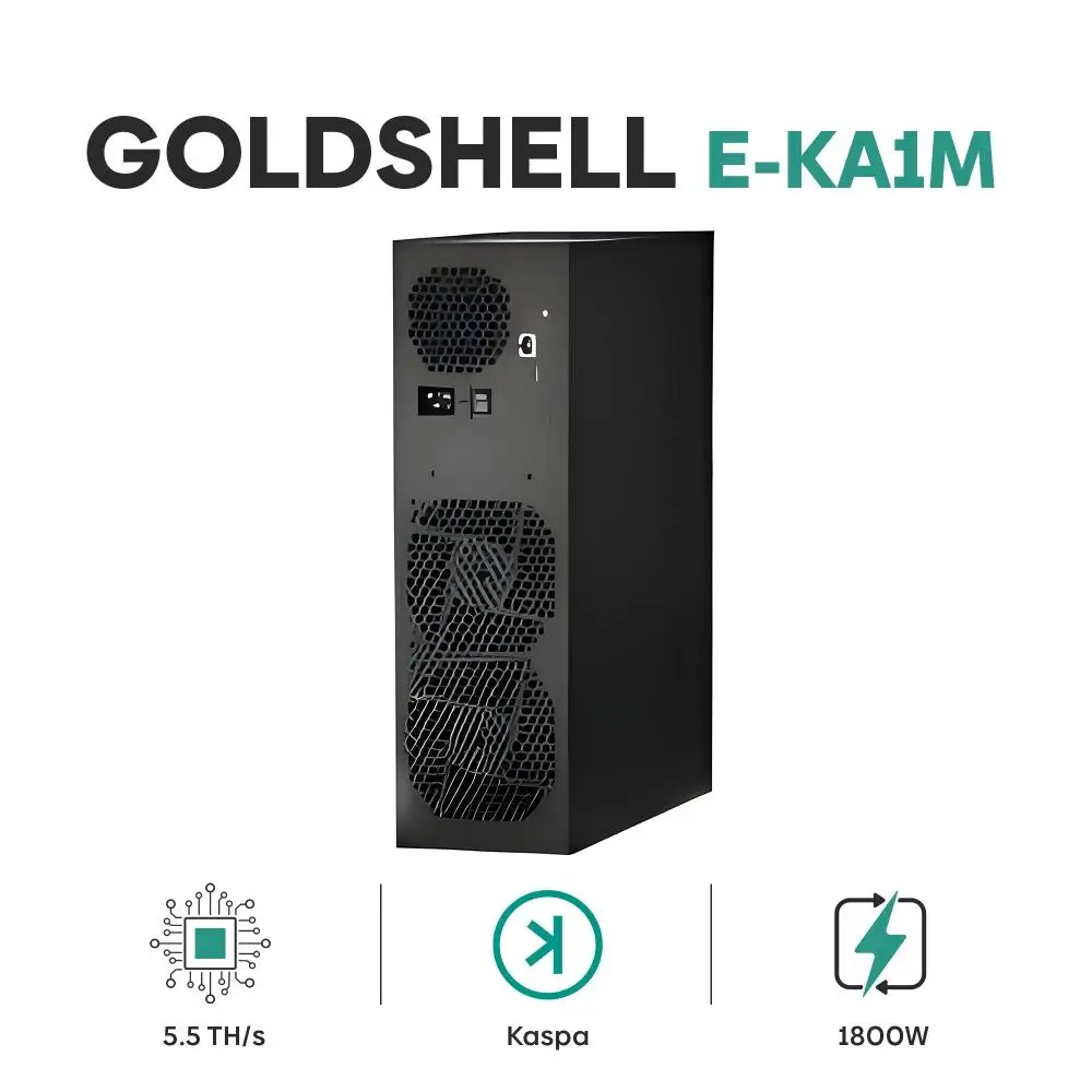 Brand New Goldshell E-KA1M BOX EKA1M 5T Kaspa Miner Crypto KAS Mining Silent Machine Asic Miner KHeavyHash KA BOX Pro KAS Coin