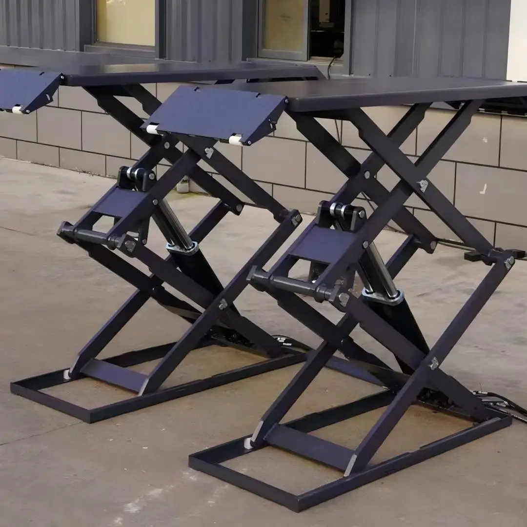 Sollevatore Auto a Doppia Forbice da Incasso 1,8M 3500kg con Allineamento Automatico Certificato CE