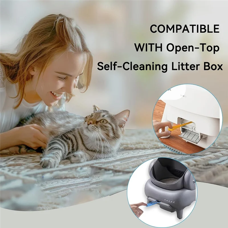 بطانات أكياس فضلات القطط تريند 2025 لـ Neakasa M1 Pet Pivot Autoscooper 11 صندوق نفايات القطط ذاتي التنظيف مفتوحًا - Drawstring Desi