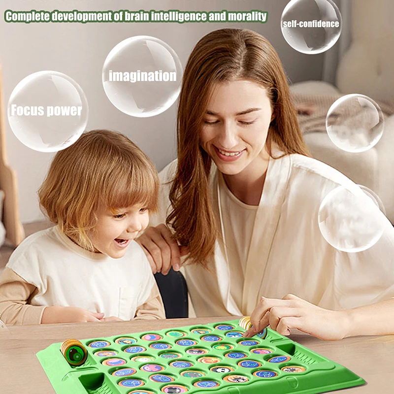

1 Set Logical Thinking Cognitive Animal Learning Memory Matching Chess Kids Toy Animal Flip Chess Classic Strategy Board Game