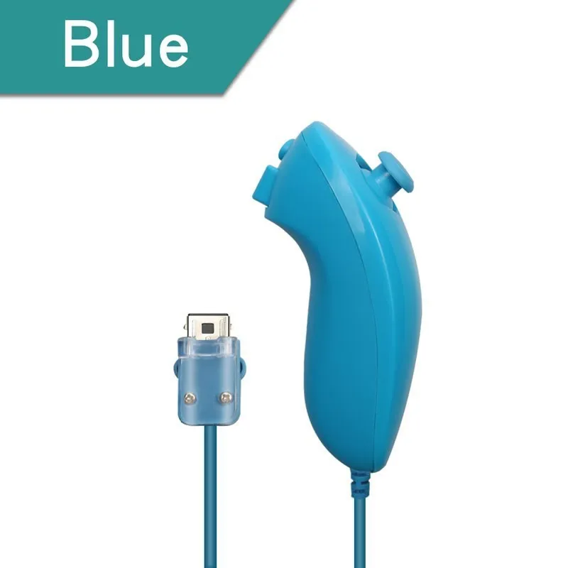 5 Farben Kabelgebundener Nunchuck für Nintendo Wii Spielcontroller, gebogener Spielgriff, Nunchuk für Wii Gamepad-Zubehör – Detail 7