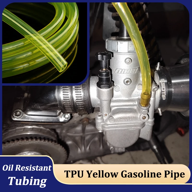 

1 - 50m Fuel Pipe Yellow ID 2mm 2.5mm 3mm 4mm 5mm 6mm 7mm Small Engines Universal Petrol Fuel Tube For Trimmer Chainsaw Blower